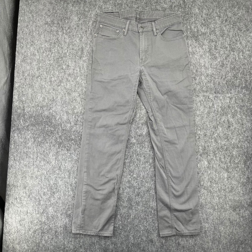 Levis 511 Pants Mens W32 L30 Slim Fit Grey 04511-0048